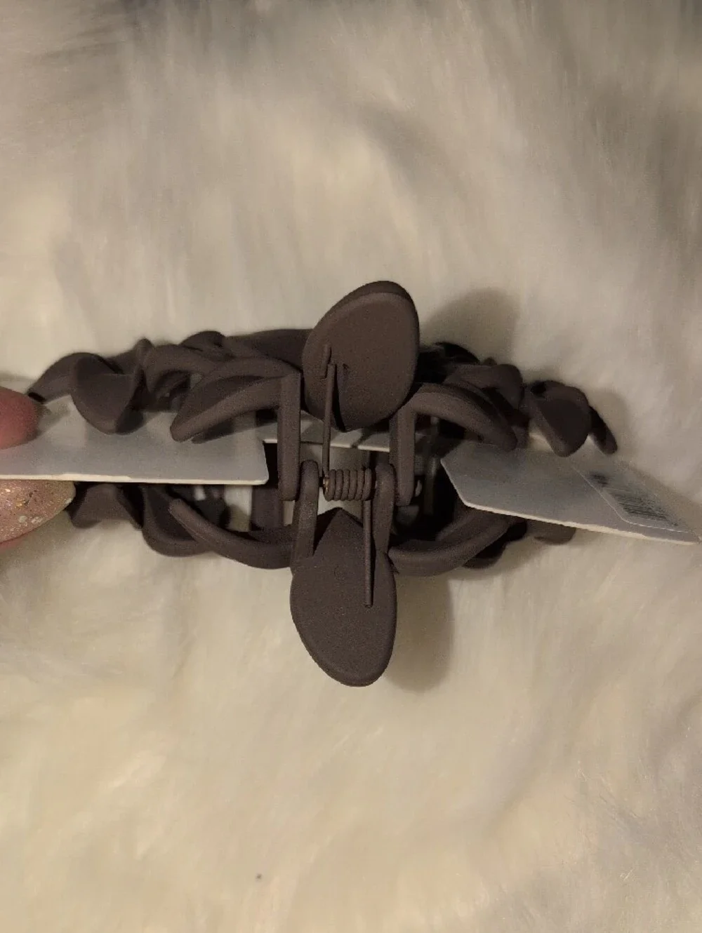 Floral Matte Brown Hair Clip